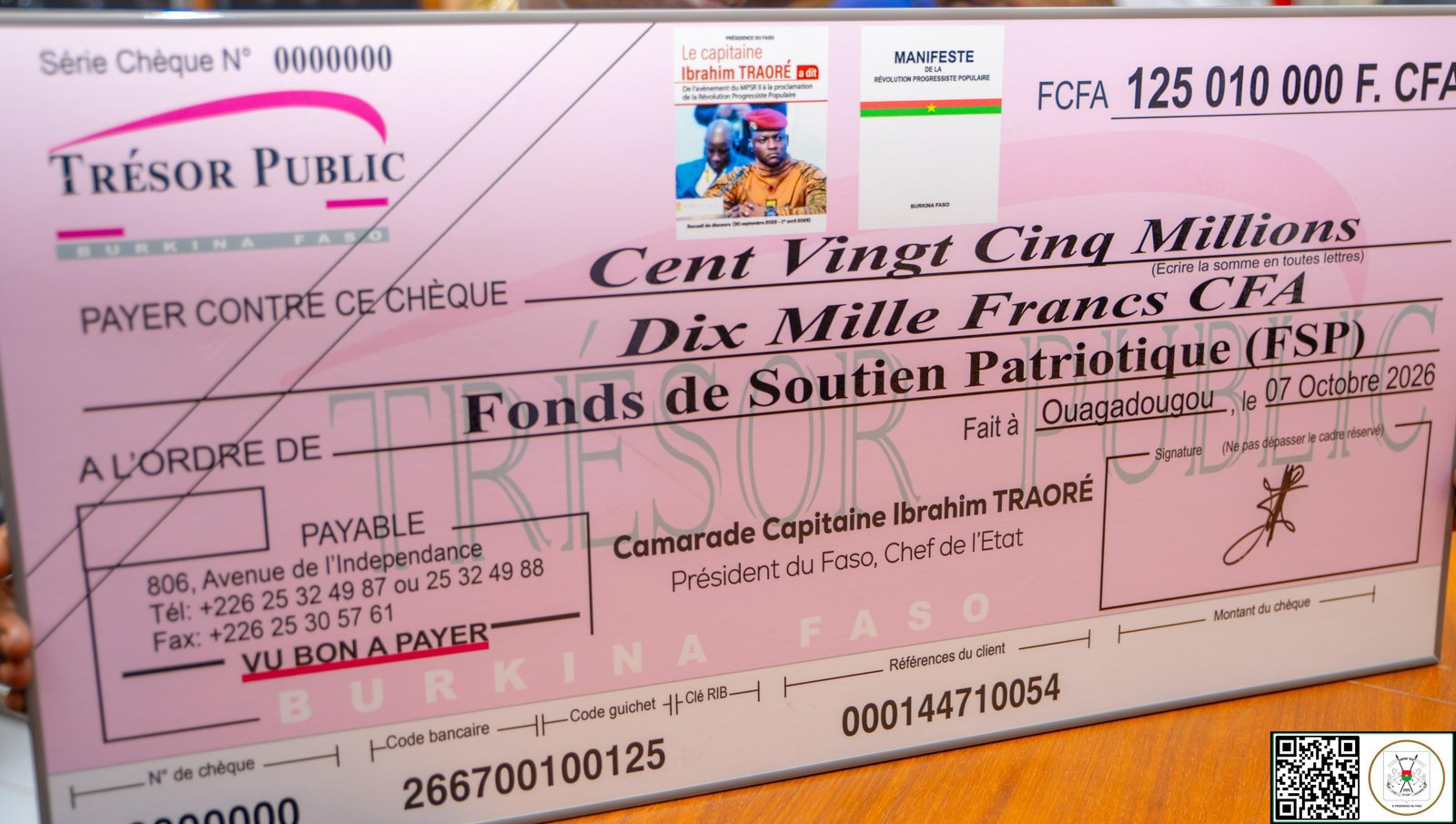 FSP : plus de 125 millions FCFA mobilisés grâce à la vente des manuels de la Révolution Progressiste Populaire